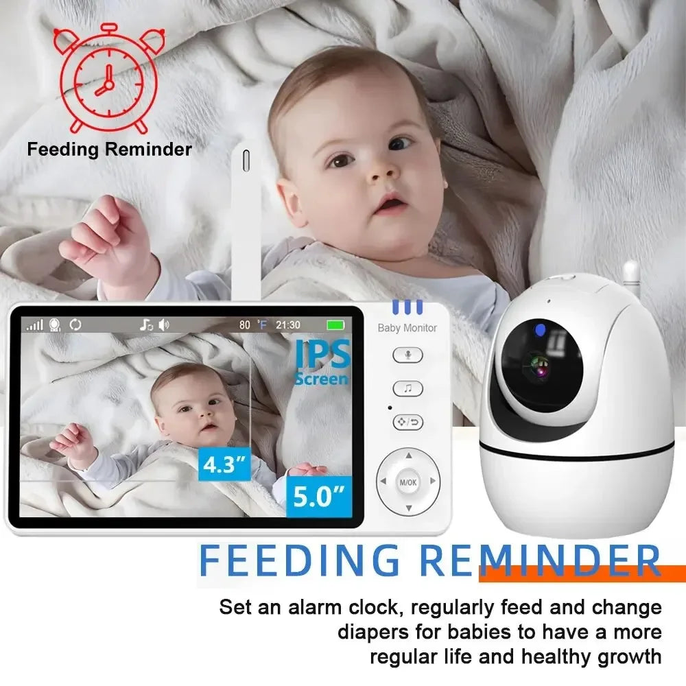 Moniteur Vidéo Bébé 5 Pouces Avec Zoom 4X