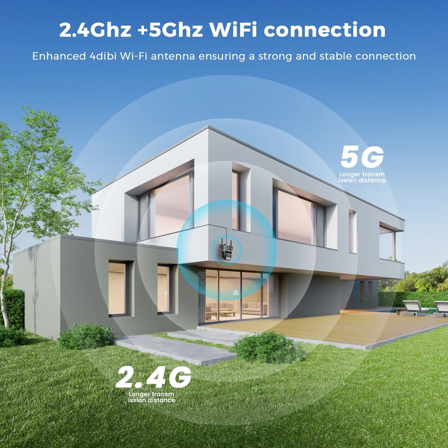 Caméra De Surveillance WiFi PTZ Double Écran 15MP